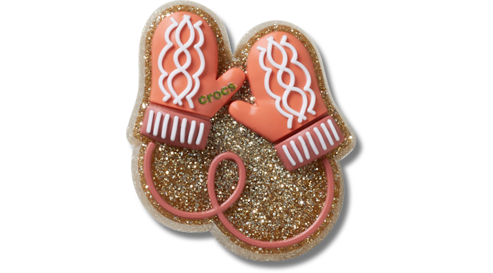 Jibbitz Glitter Pink Mittens In Multi