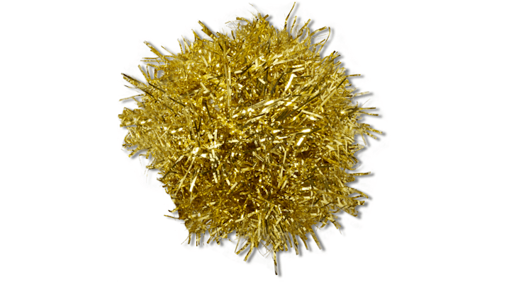 

Gold Tinsel Pom
