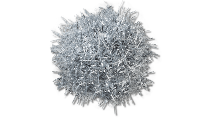 Jibbitz Silver Tinsel Pom In Silver