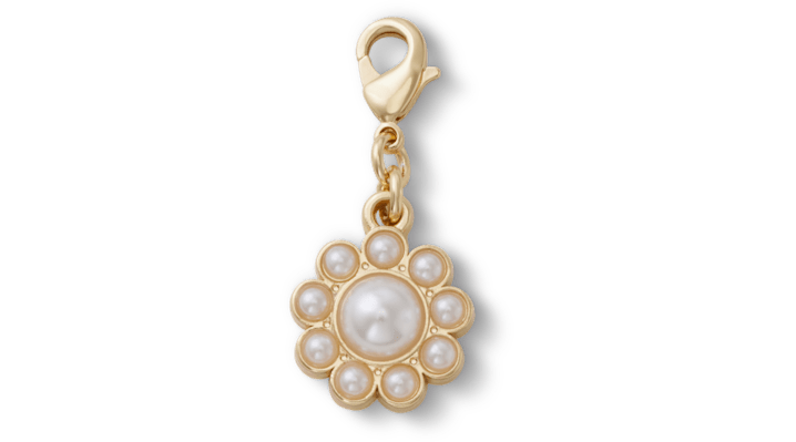 

Pearl Center Floral Charm