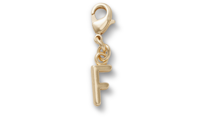 Jibbitz Gold Letter F Charm