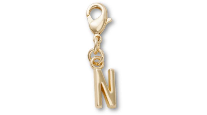 Jibbitz Gold Letter N Charm