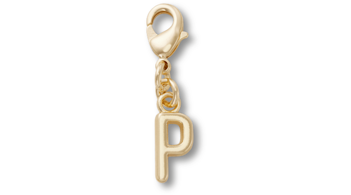 Jibbitz Gold Letter P Charm