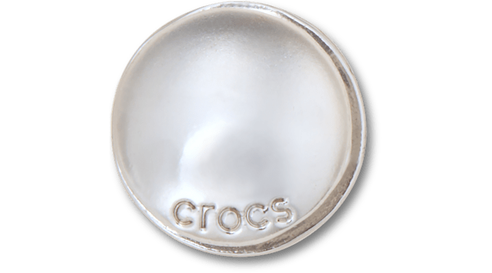 Jibbitz Small Silver Circle Stud In Multi