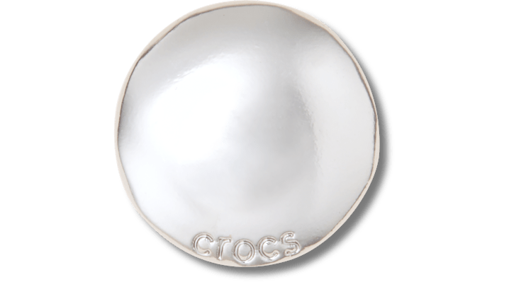 Jibbitz Large Silver Circle Stud In Multi