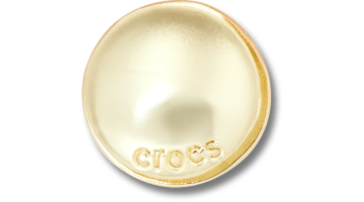 Jibbitz Small Gold Circle Stud In Multi