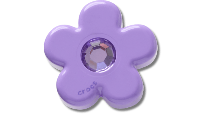 Jibbitz Purple Flower With Gem