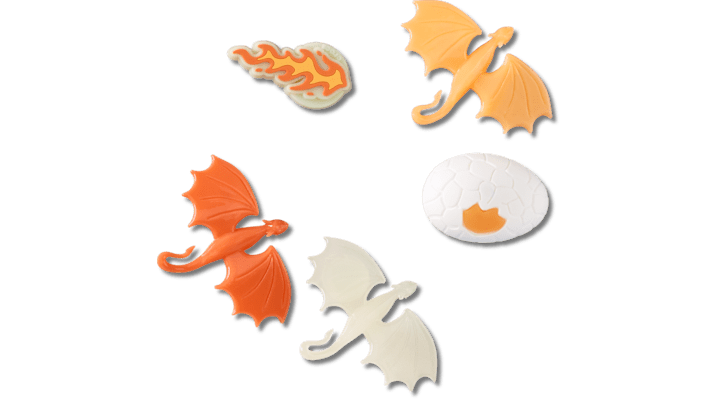 Glow In The Dark Dragon 5 Pack