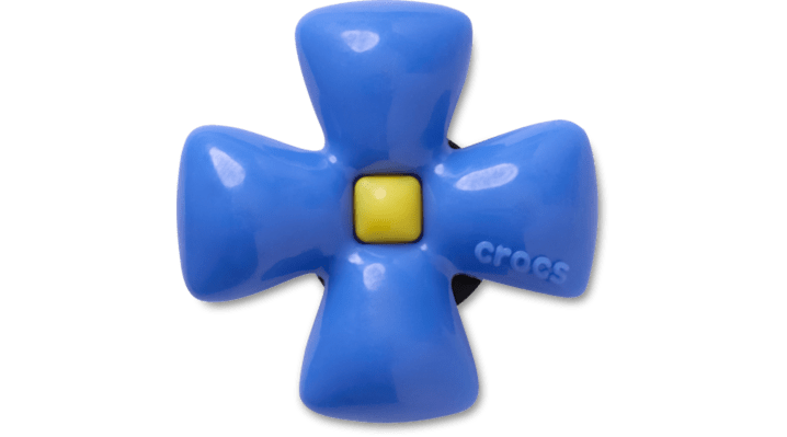 Jibbitz Puffy Blue Flower In Multi