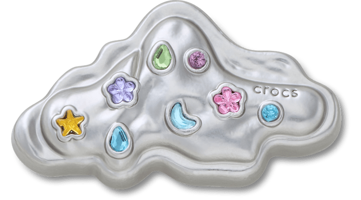 Jibbitz Silver Meta Gem Cloud