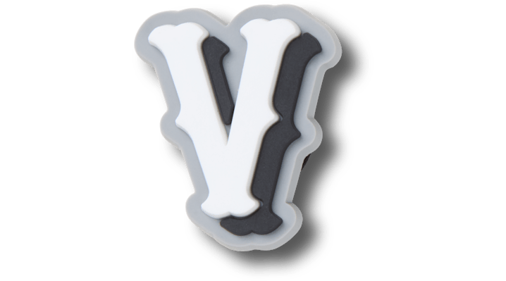 Jibbitz Varsity Ii Letter V In White