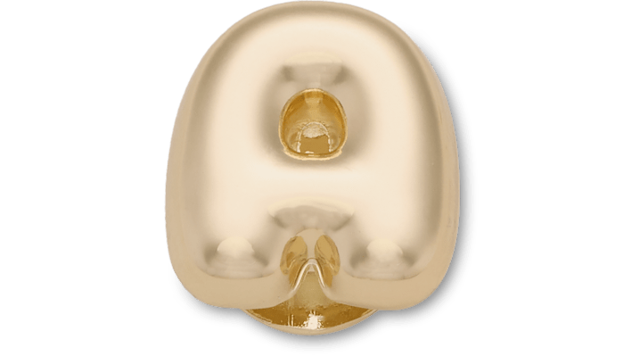 Jibbitz Gold Bubble Letter A In Gold