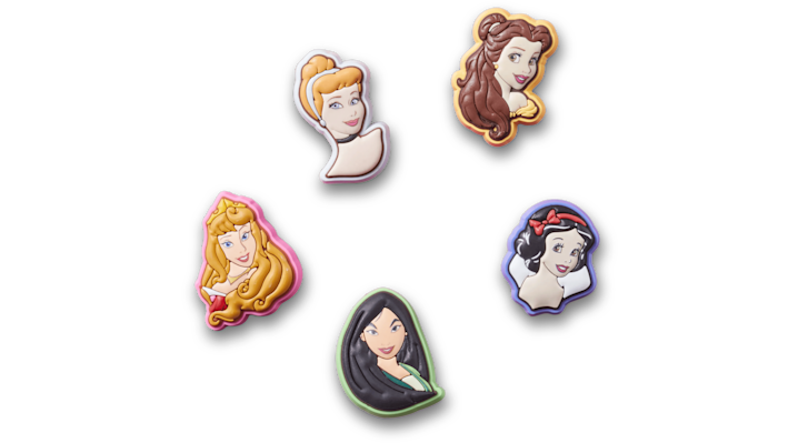 Jibbitz Disney Princess 5 Pack In White