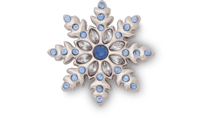 Silver Snowflake and Blue Gems