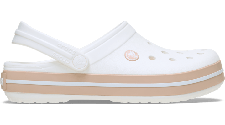 Crocs Crocband™ Sabots Unisex White / Pink Caramel 46