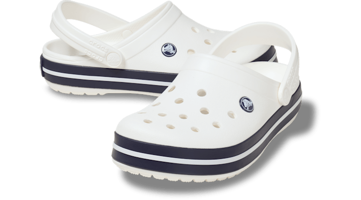 Crocs Crocband™ Klompen Unisex White / White/Navy - 11016-1WW