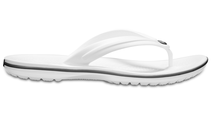 Shop Crocs Crocband™ Flip; White, W12/m10