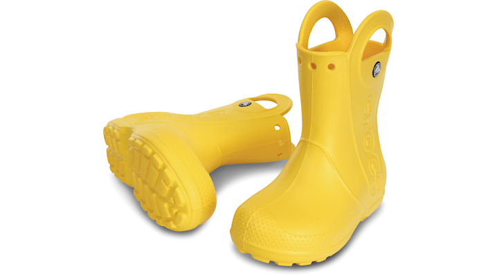 ＜クロックス公式＞ ★40%OFF！長靴 KIDS' HANDLE IT RAIN BOOT キッズ、子供用、男の子、女の子 イエロー/黄色 15cm ハンドル イット レイン ブーツ キッズ 40%OFF セール アウトレット