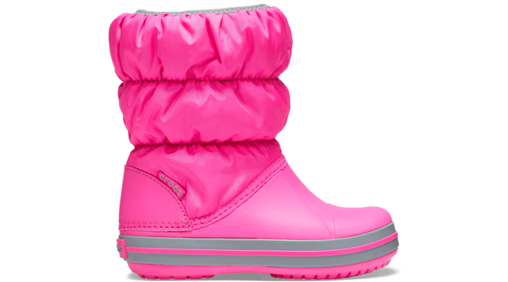 Crocs Winter Puff Boot Laarzen Kinder Electric Pink-Light Grey 22