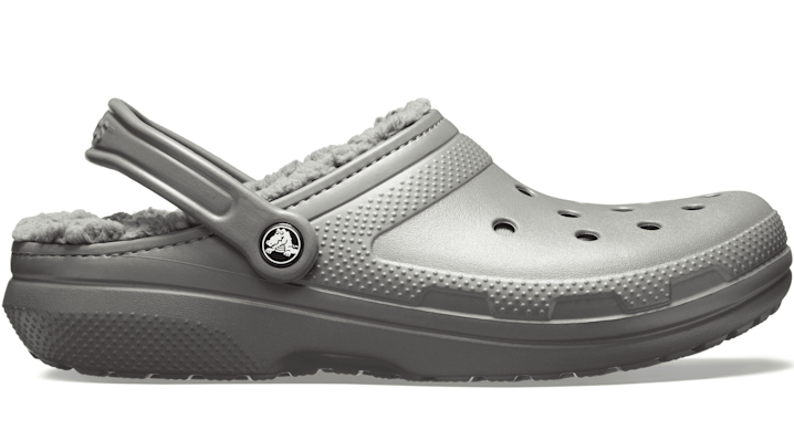 Shop Crocs Classic Lined Clog In Slate Grey/smoke