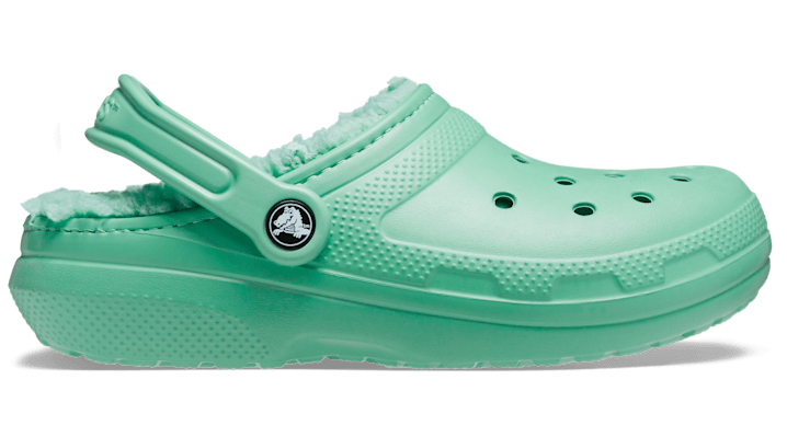 Crocs Classic Lined Clog In Jade Stone