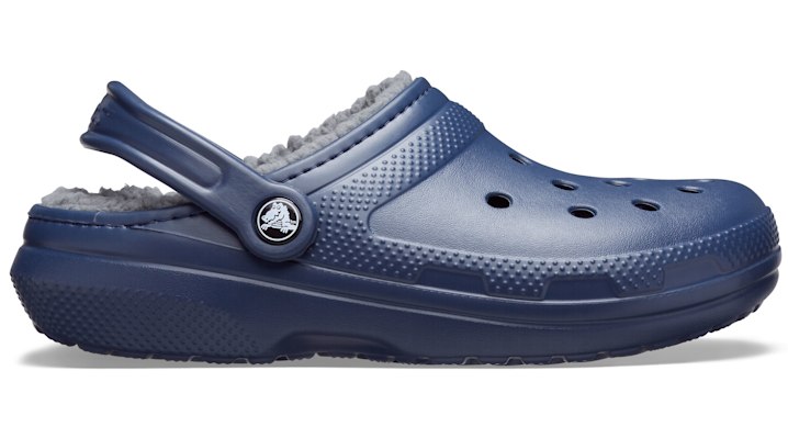 Crocs Classic Lined Clog In Navy/charcoal