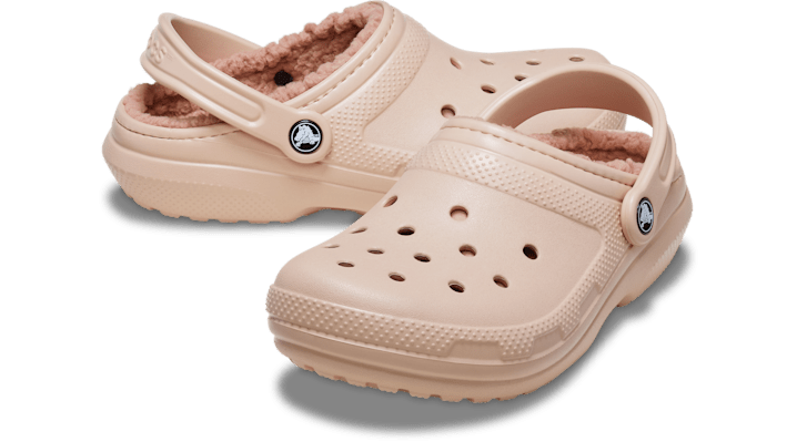 Crocs unisex Classic Lined Clogs Pink Caramel - 203591-7AF