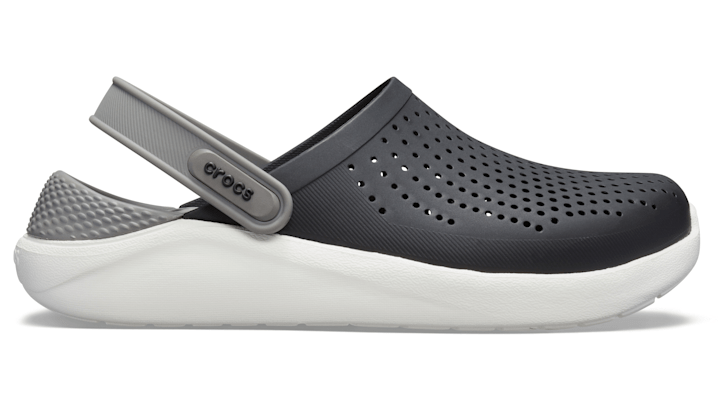Crocs Literide Shoe Sandals Black Smoke Grey Unisex In Black/smoke