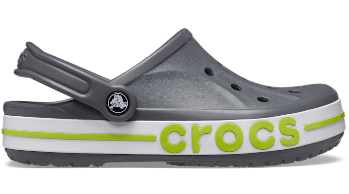 Crocs Bayaband Clog In Slate Grey/lime Punch