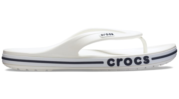 Crocs Bayaband Flip In White/navy
