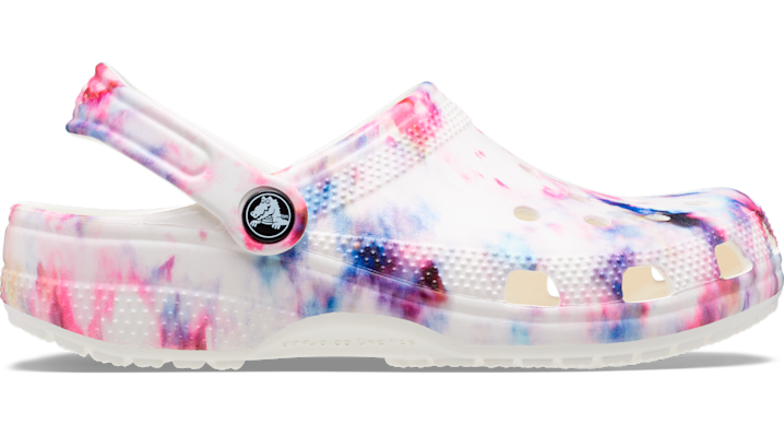 Crocs Unisex Classic Tie Dye Clogs From Finish Line In Garnet/multi