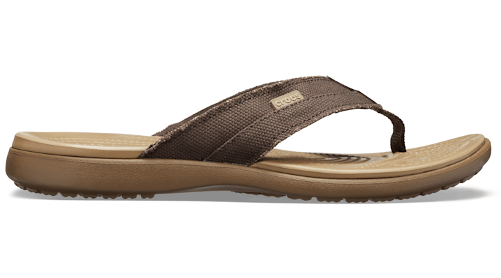 Crocs Men s Santa Cruz Canvas Flip In Espresso khaki ModeSens