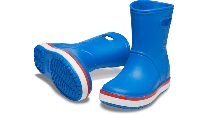 ＜クロックス公式＞ 長靴 KIDS' CROCBAND™ RAIN BOOT キッズ、子供用、男の子、女の子 ブルー/青 17.5cm クロックバンド レイン ブーツ キッズ