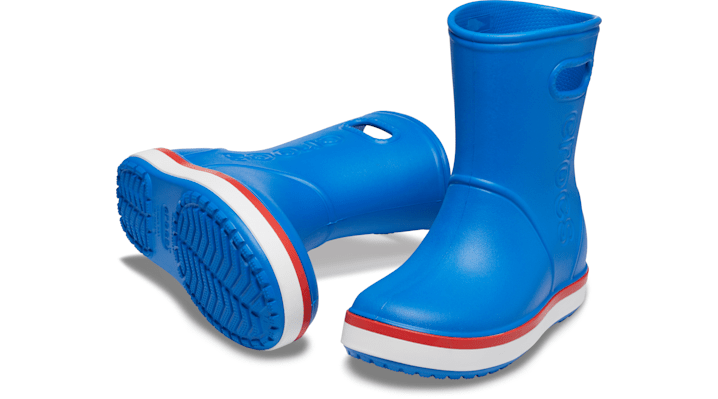 ＜クロックス公式＞ 長靴 KIDS' CROCBAND™ RAIN BOOT キッズ、子供用、男の子、女の子 ブルー/青 19cm クロックバンド レイン ブーツ キッズ