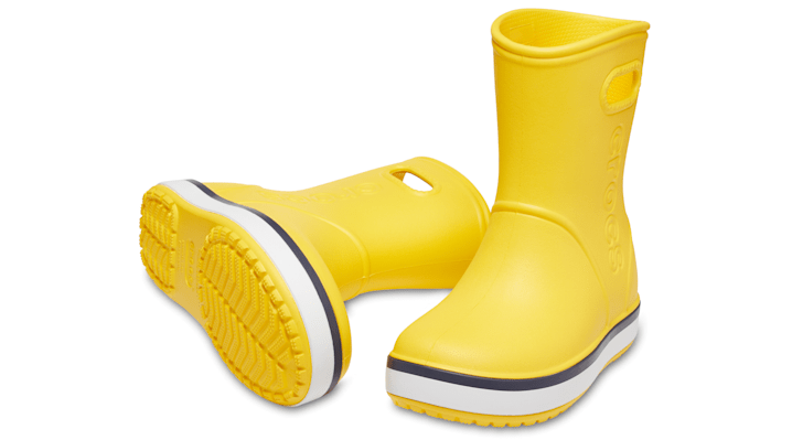  長靴 KIDS' CROCBAND™ RAIN BOOT キッズ、子供用、男の子、女の子 イエロー/黄色 17.5cm クロックバンド レイン ブーツ キッズ