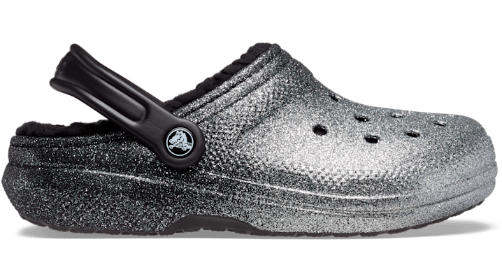 Crocs Classic Glitter Lined Klompen Unisex Black-Silver 43