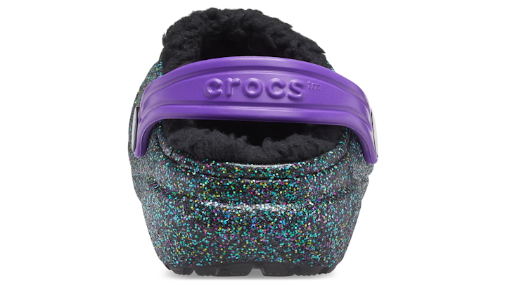 Crocs Kids&rsquo; Classic Glitter Lined Clog | Kids' Slippers | Fuzzy Slippers