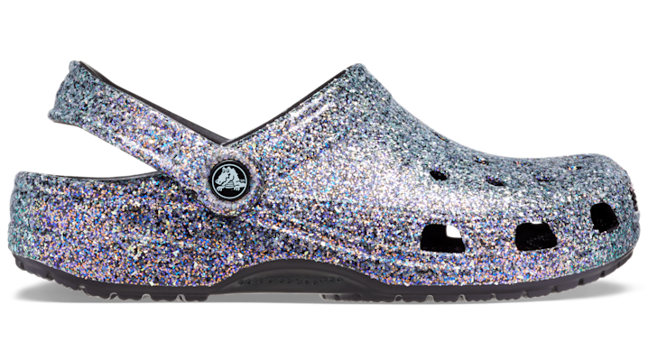 Crocs Classic Glitter Clog In Black/multi