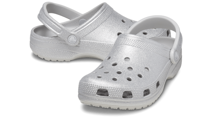 Crocs unisex Classic Glitter Clogs Silver Glitter - 205942-0IC