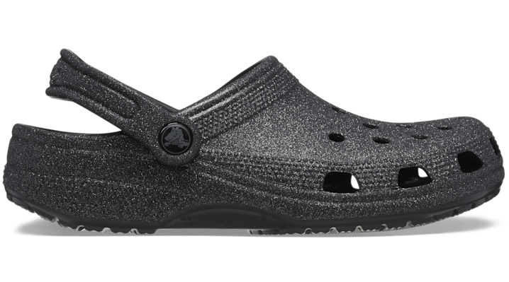 Image of Crocs Classic Glitter Clog; Black Glitter, M11