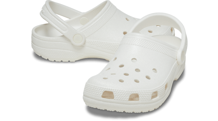 Crocs unisex Classic Glitter Clogs White - 205942-100