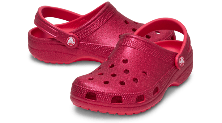 Crocs | Unisex | Classic Glitter | Clogs | Digital Raspberry Glitter | - 205942-7CA