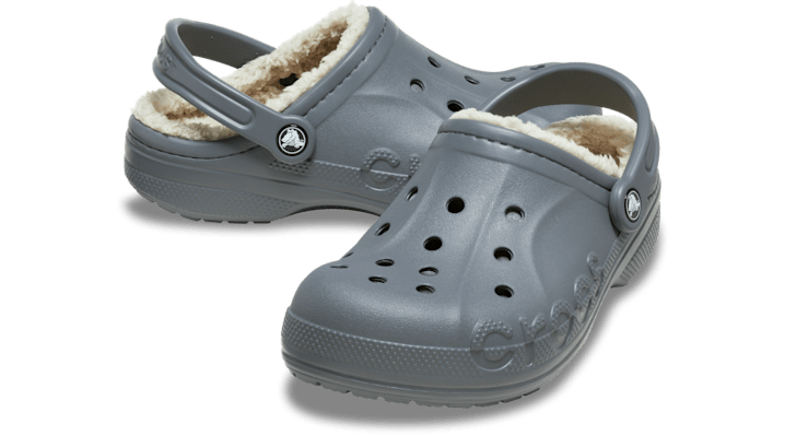 Crocs | Unisex | Baya Lined | Clogs | Charcoal | - 205969-025