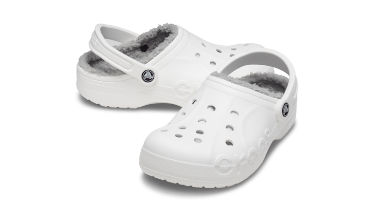 Crocs Baya Lined Clogs Unisex White / Light Grey - 205969-11H