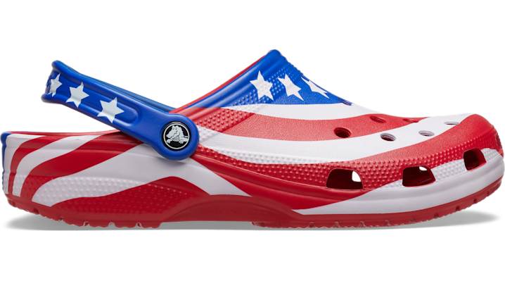 Crocs Classic American Flag Clog In Multi