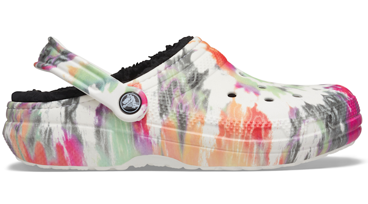 women's crocs classic lined tie dye clog