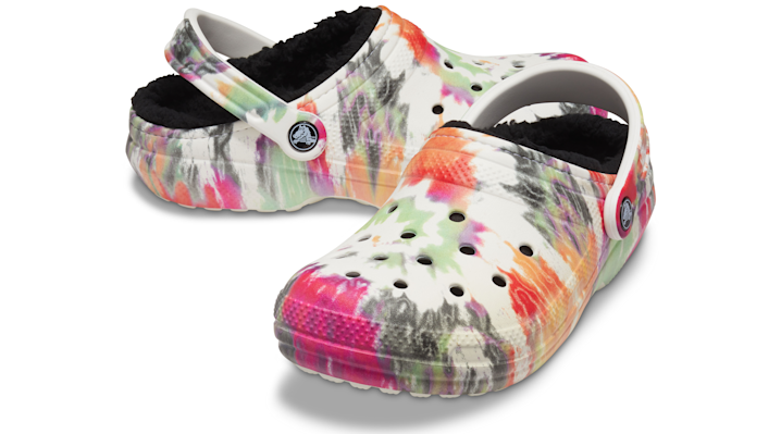 thumbnail 9  - Crocs Men&#039;s and Women&#039;s Classic Lined Tie Dye Clogs | Fuzzy Slippers