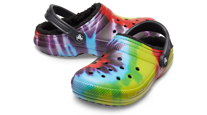 thumbnail 15  - Crocs Men&#039;s and Women&#039;s Classic Lined Tie Dye Clogs | Fuzzy Slippers