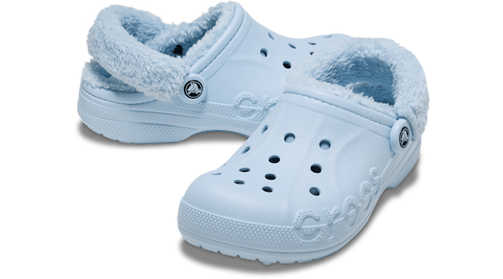 Crocs | Unisex | Baya Lined Fuzz-Strap | Clogs | Mineral Blue | - 206633-4JQ