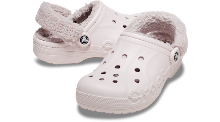 Crocs | Unisex | Baya Lined Fuzz-Strap | Clogs | Barely Pink | - 206633-6PI